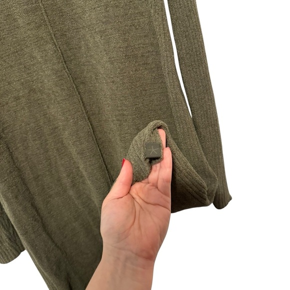 Barefoot Dreams CozyChic Ultra Lite Long Sleeved Dress in Olive S - Picture 8 of 11